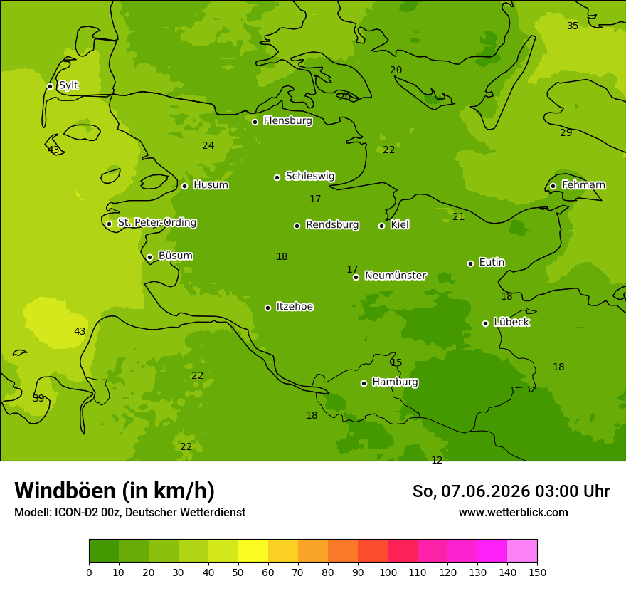 Maximale Windböen