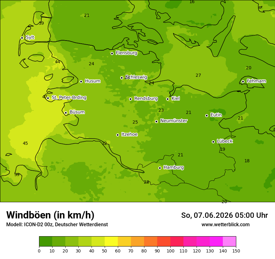Maximale Windböen