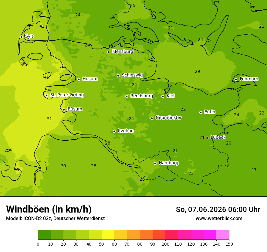 Maximale Windböen
