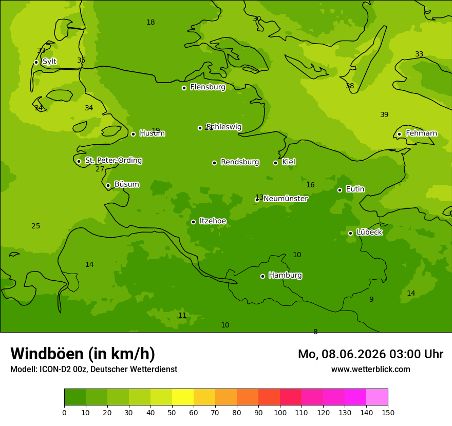 Maximale Windböen