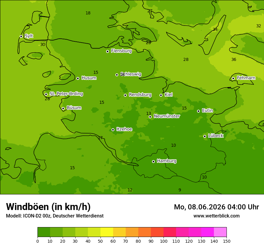 Maximale Windböen