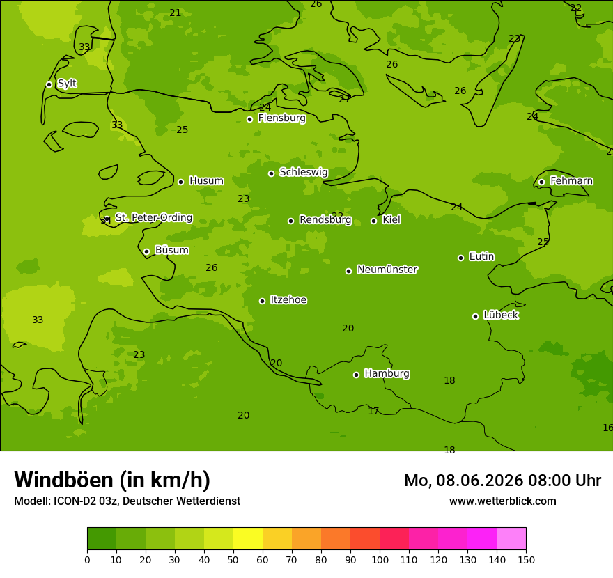 Maximale Windböen