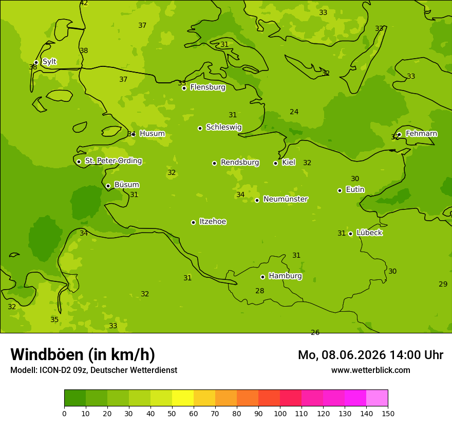 Maximale Windböen