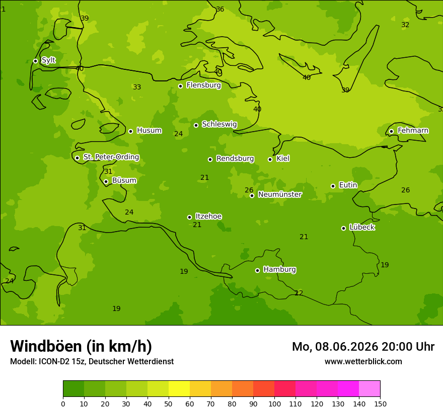 Maximale Windböen