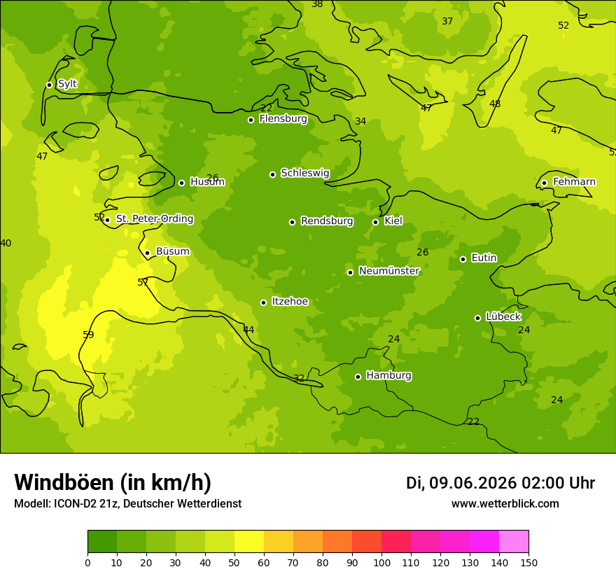 Maximale Windböen