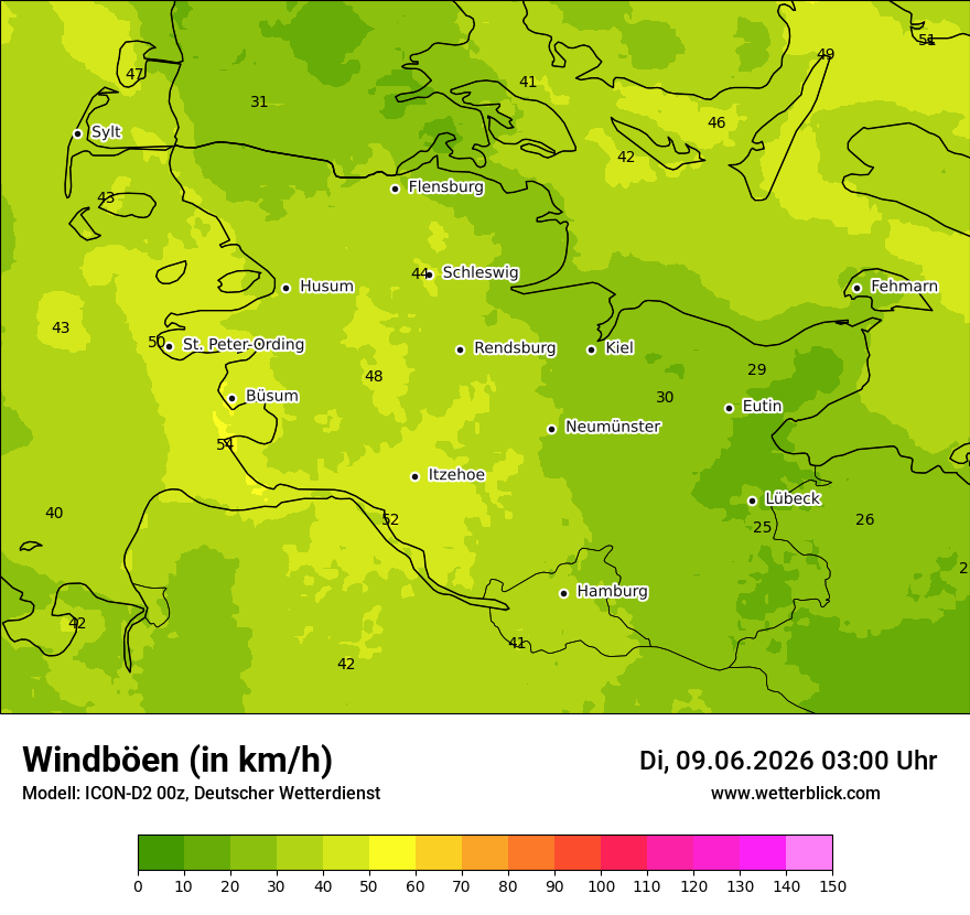 Maximale Windböen
