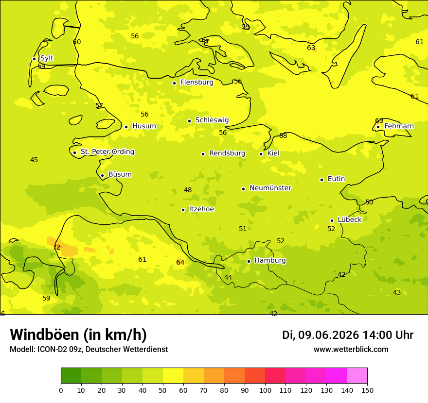 Maximale Windböen