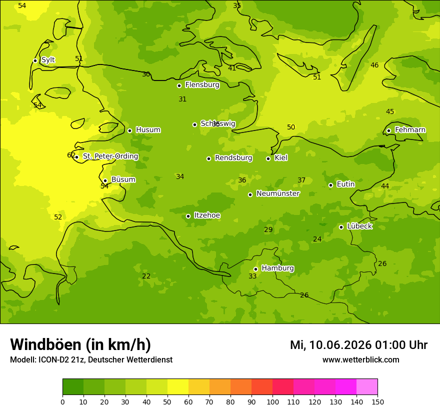 Maximale Windböen