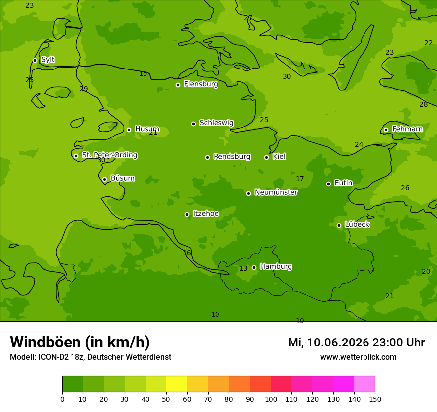 Maximale Windböen