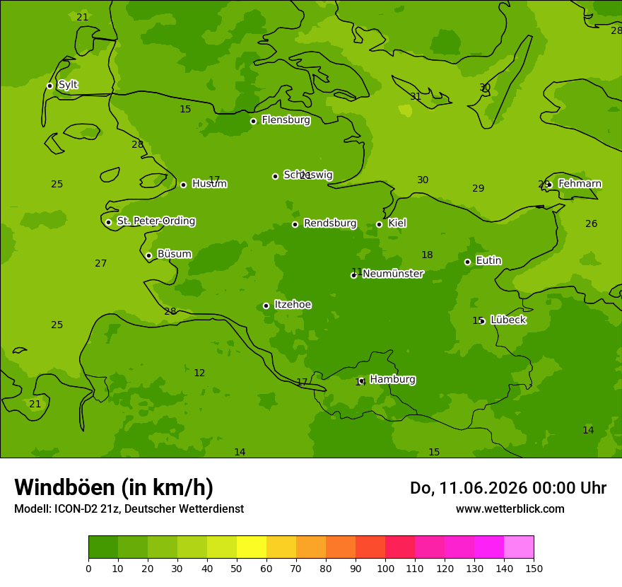 Maximale Windböen