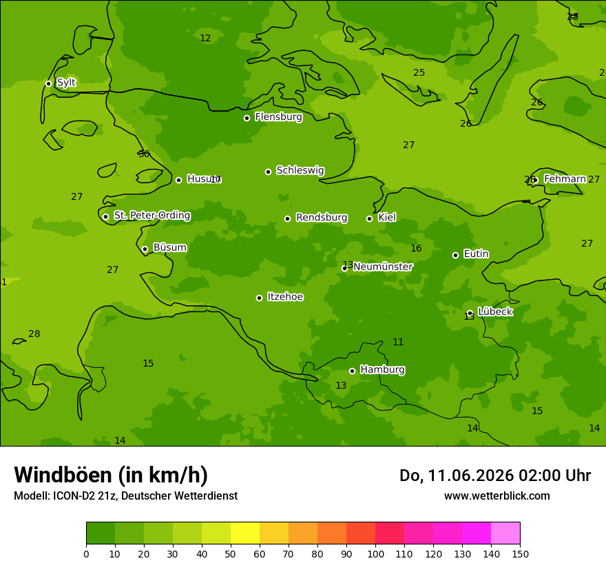 Maximale Windböen