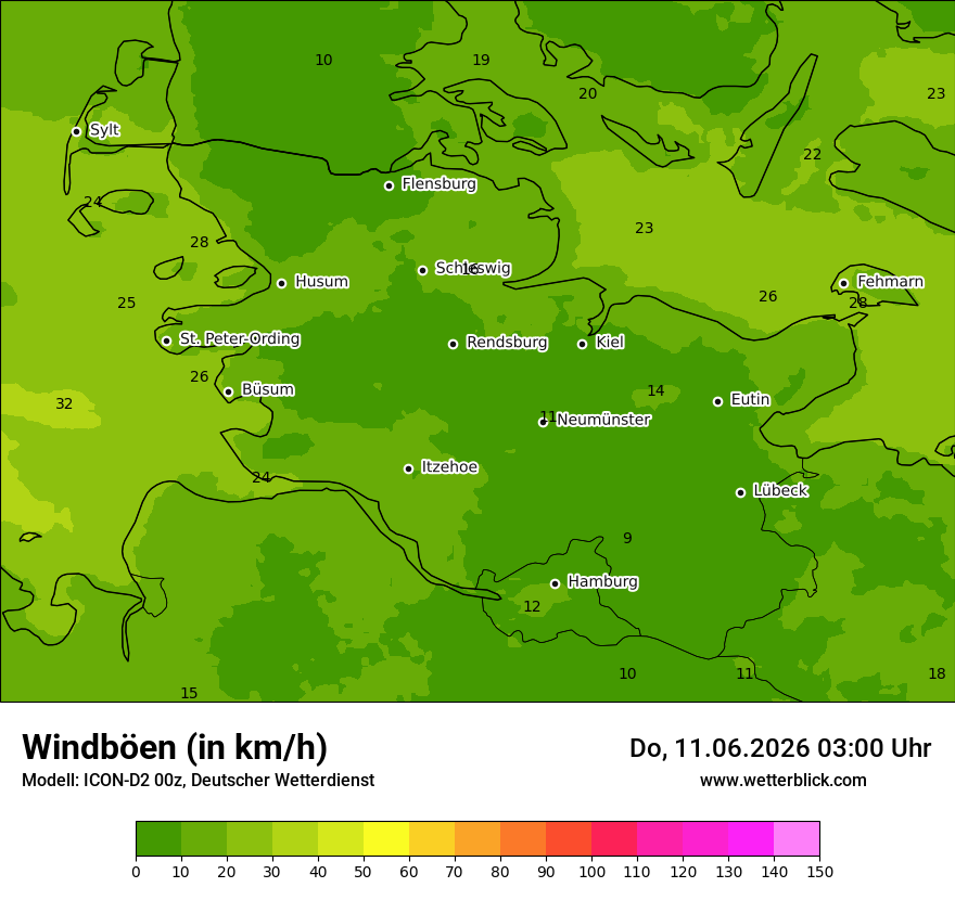 Maximale Windböen