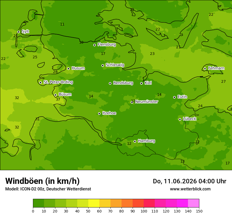 Maximale Windböen