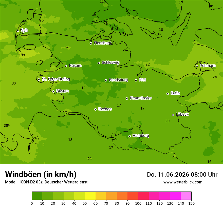 Maximale Windböen