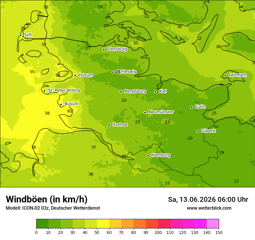 Maximale Windböen