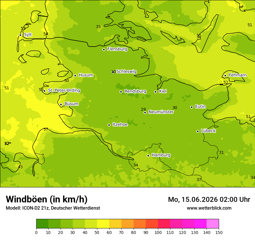 Maximale Windböen