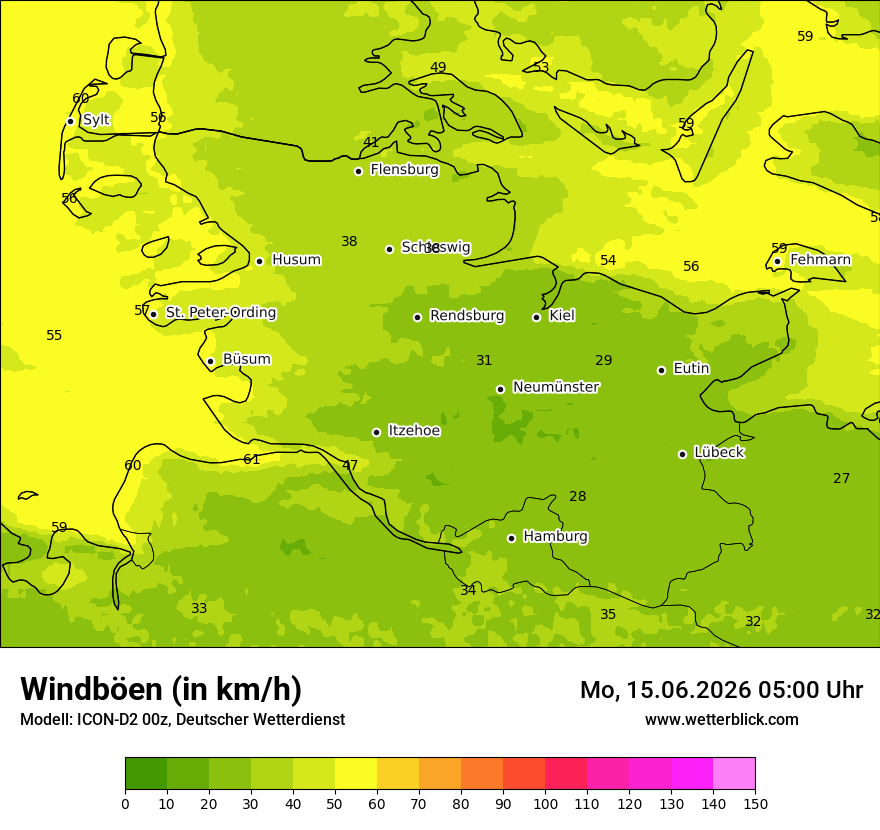Maximale Windböen