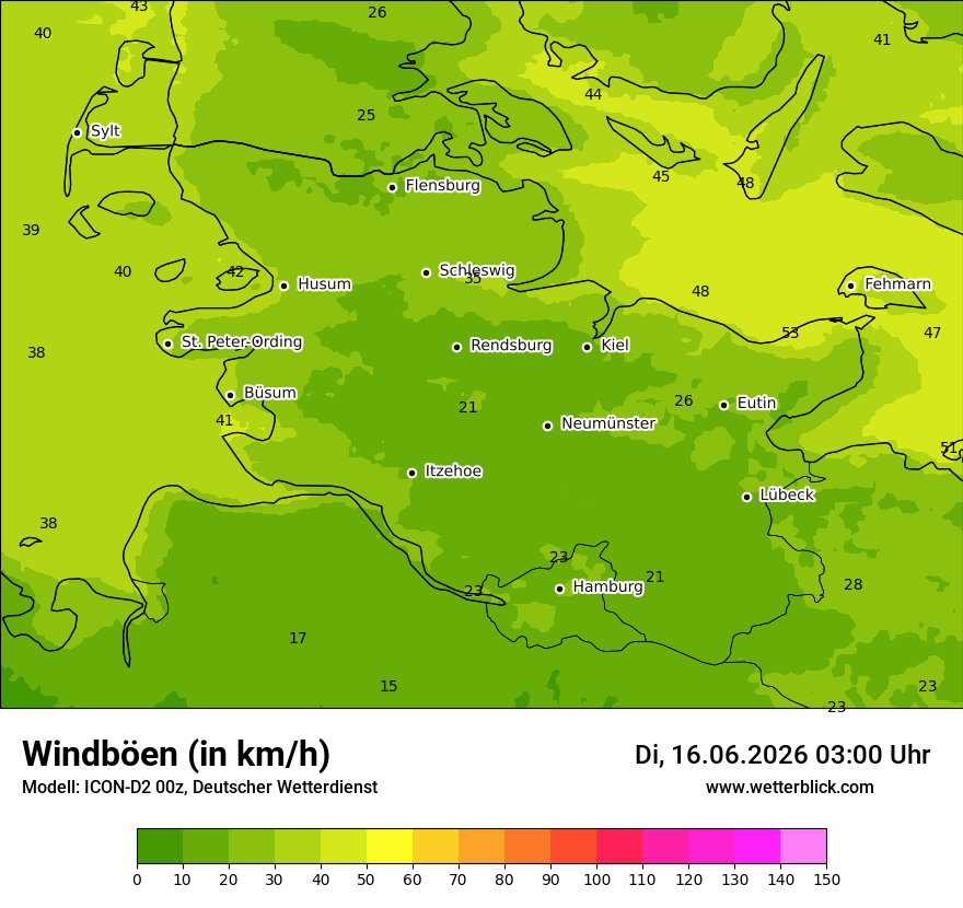 Maximale Windböen
