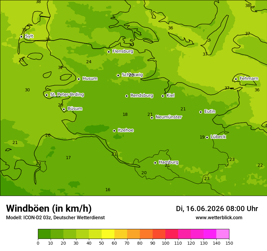 Maximale Windböen