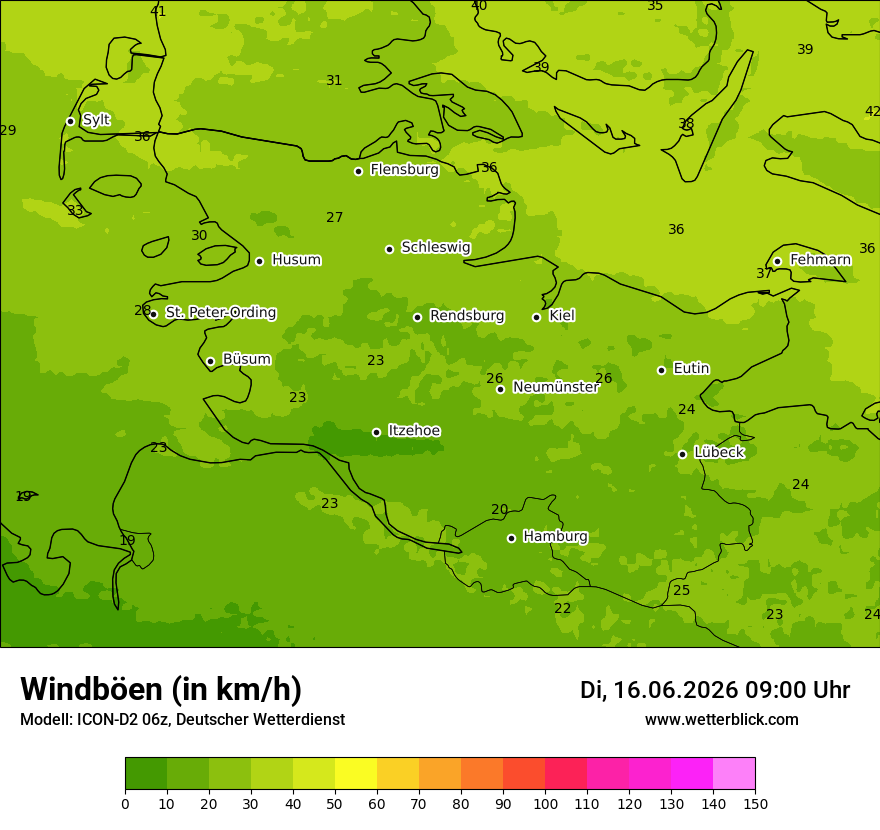 Maximale Windböen