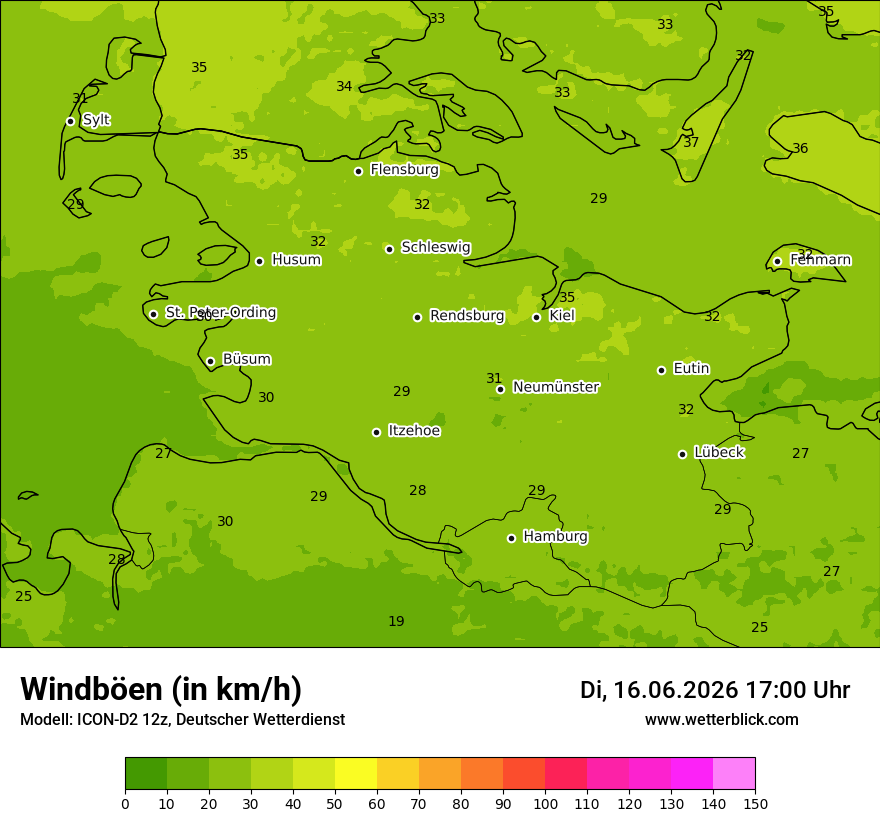 Maximale Windböen