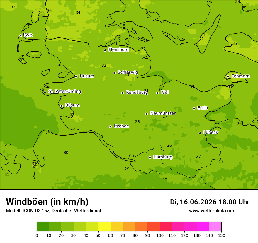 Maximale Windböen