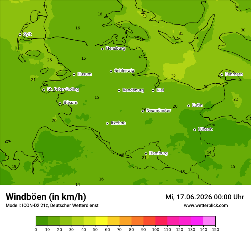 Maximale Windböen