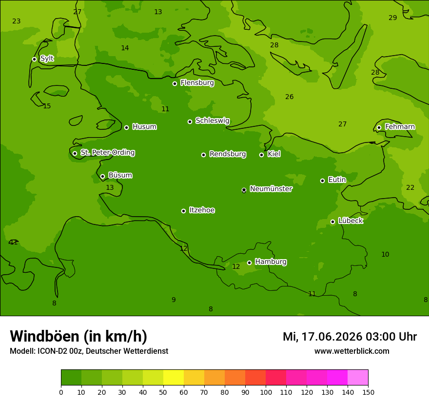 Maximale Windböen
