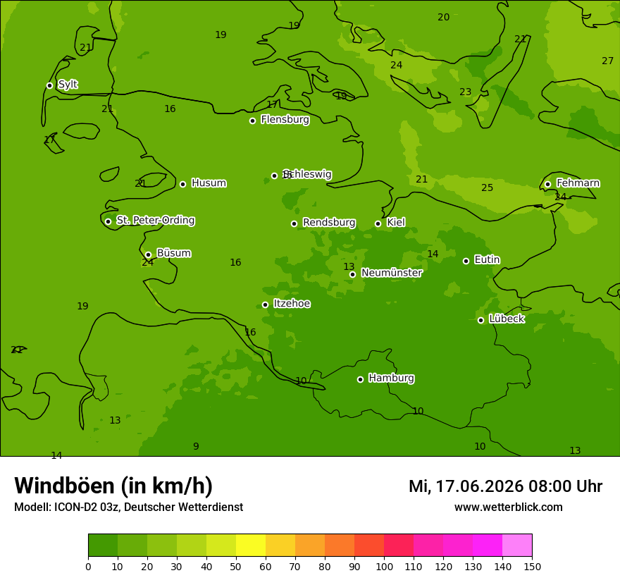Maximale Windböen