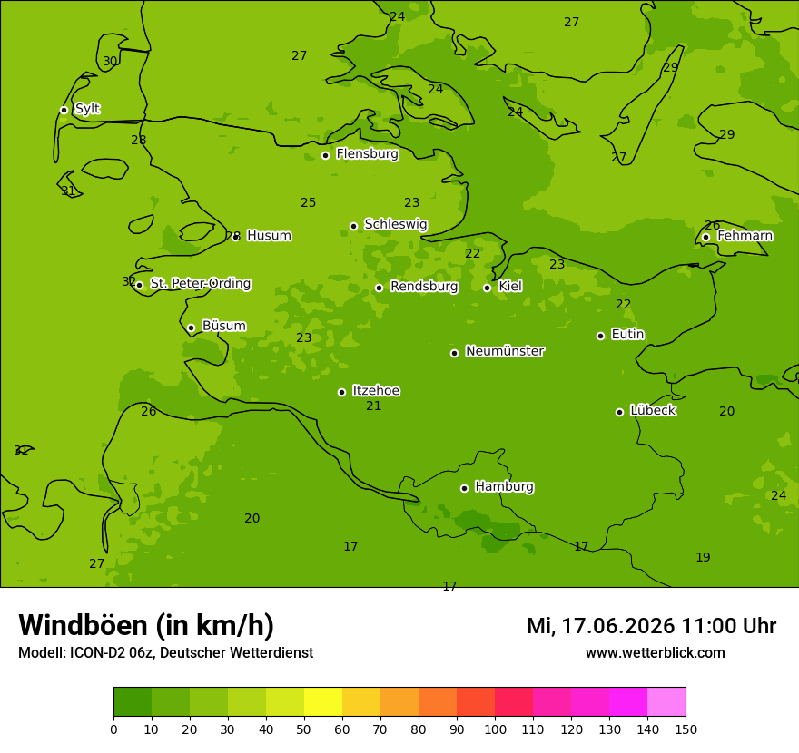 Maximale Windböen