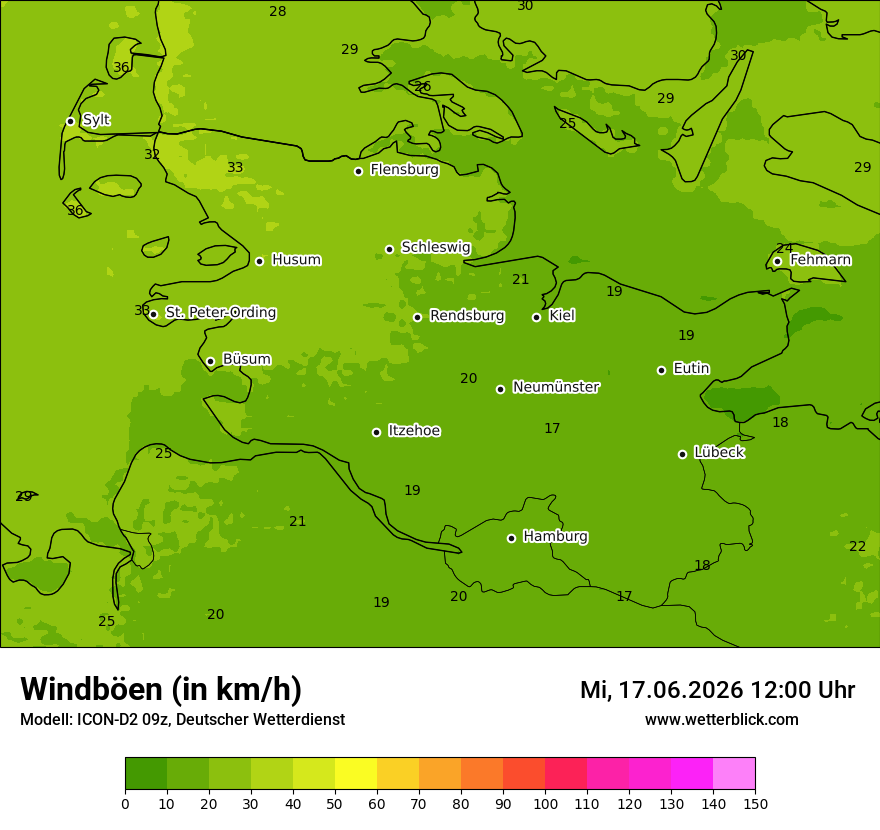 Maximale Windböen