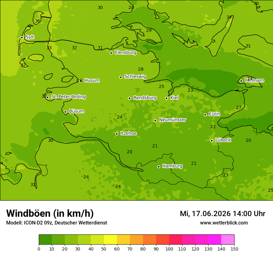 Maximale Windböen