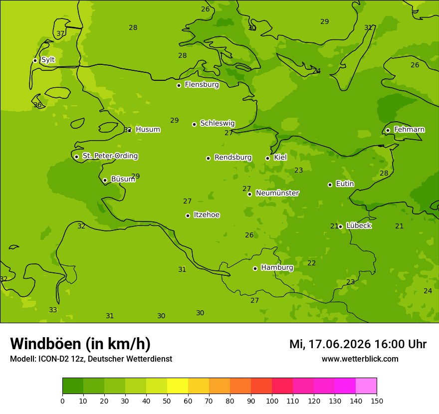 Maximale Windböen