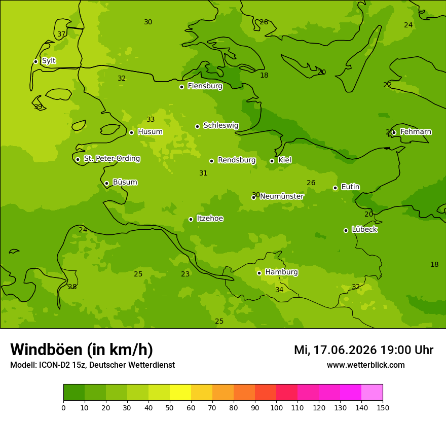 Maximale Windböen