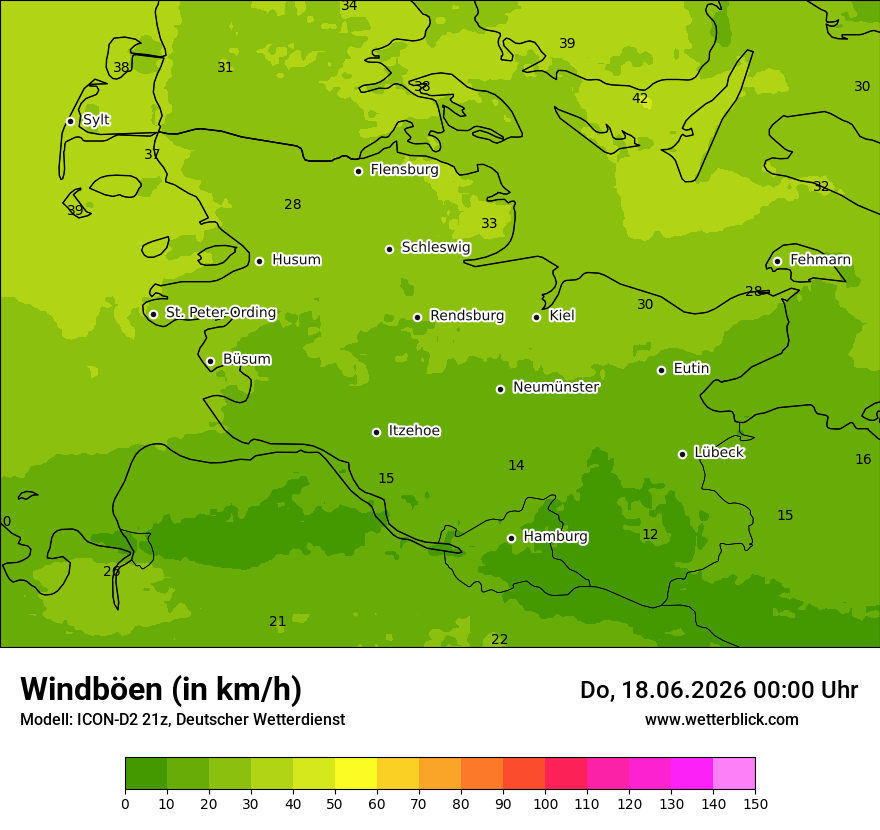 Maximale Windböen
