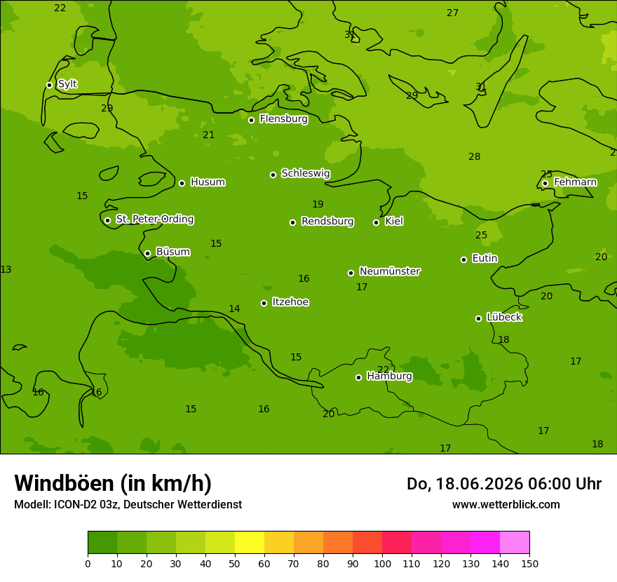 Maximale Windböen