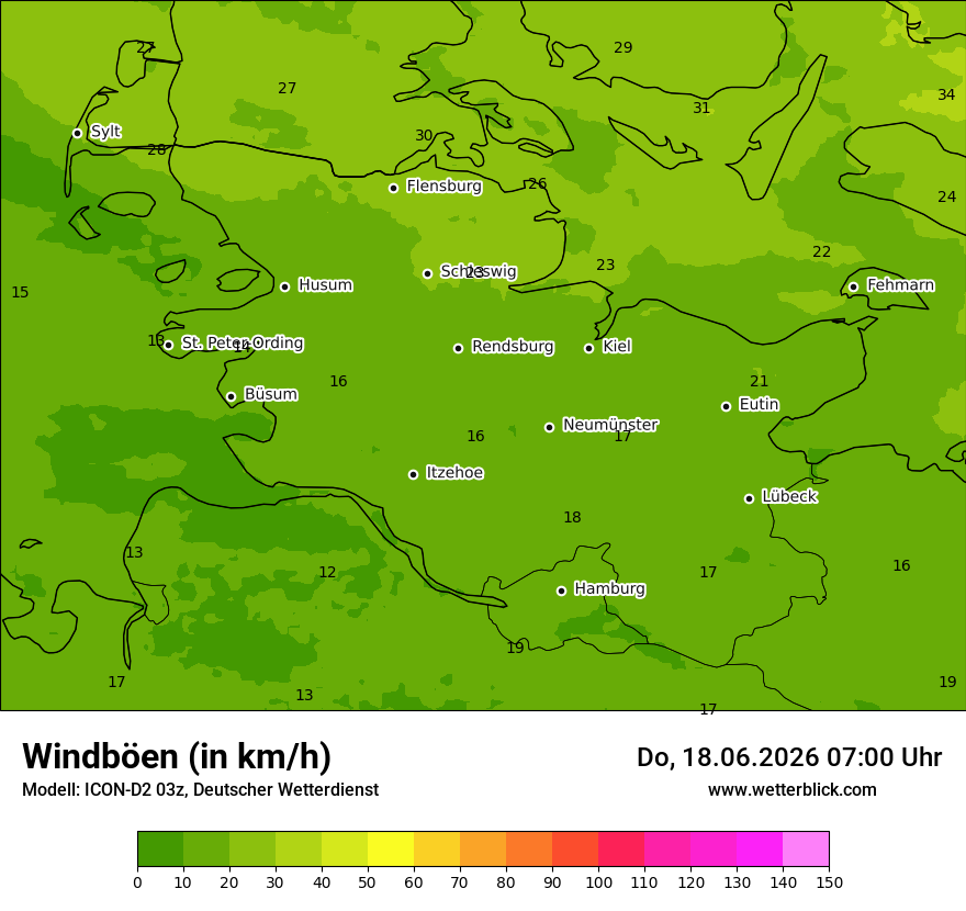 Maximale Windböen