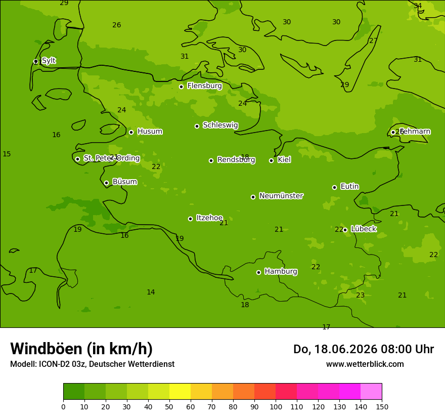 Maximale Windböen