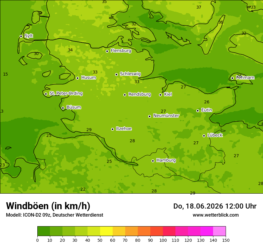 Maximale Windböen