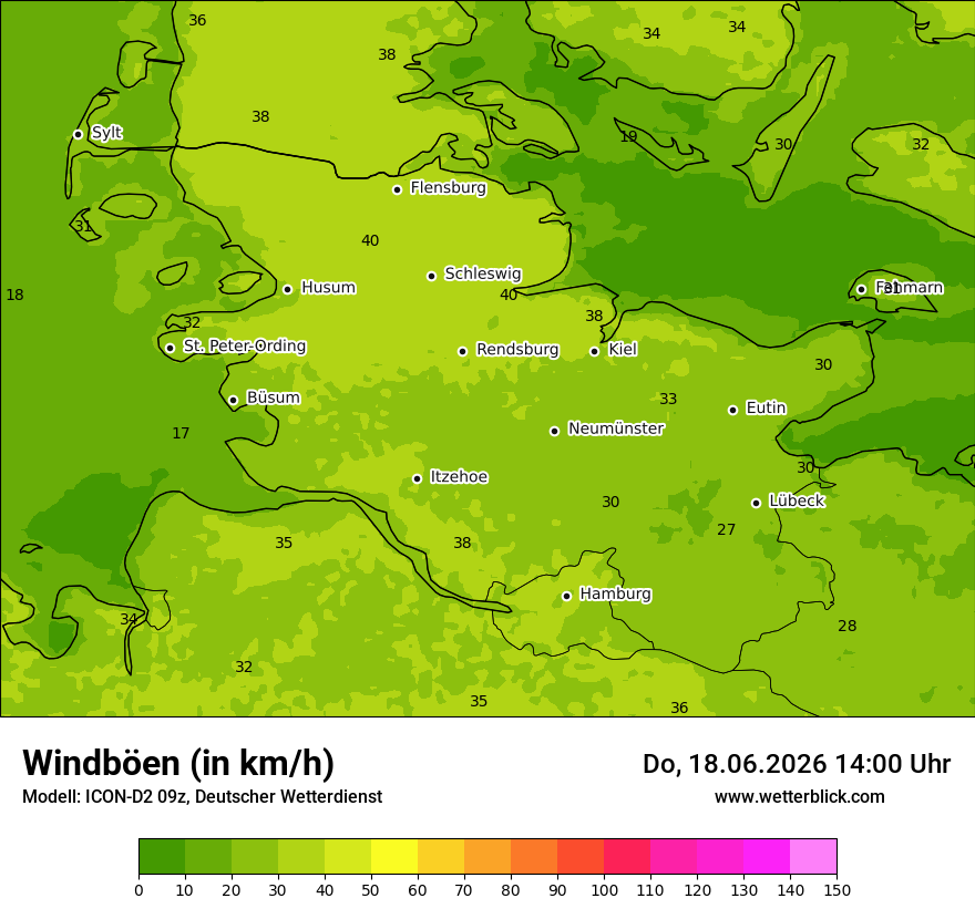 Maximale Windböen