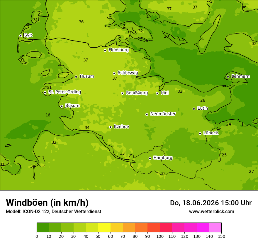Maximale Windböen