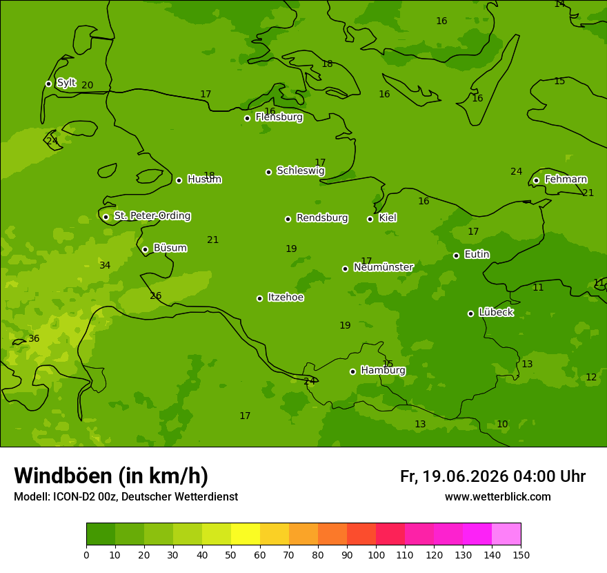 Maximale Windböen