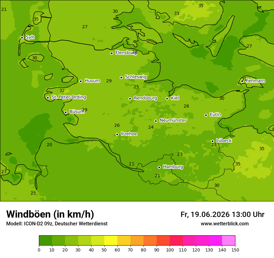 Maximale Windböen