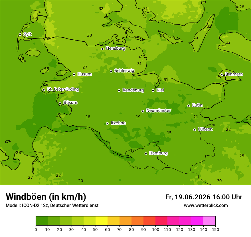 Maximale Windböen
