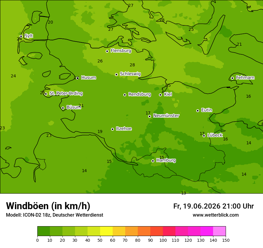 Maximale Windböen
