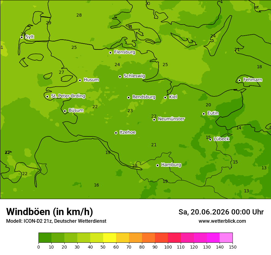 Maximale Windböen