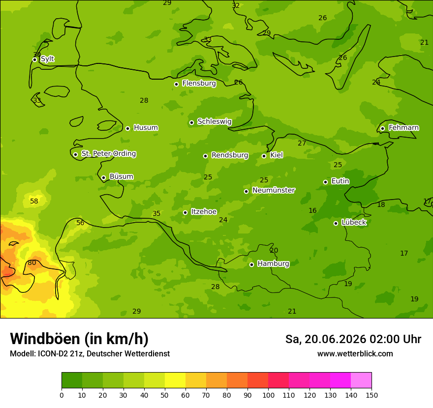 Maximale Windböen