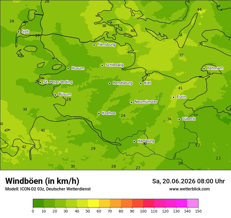 Maximale Windböen