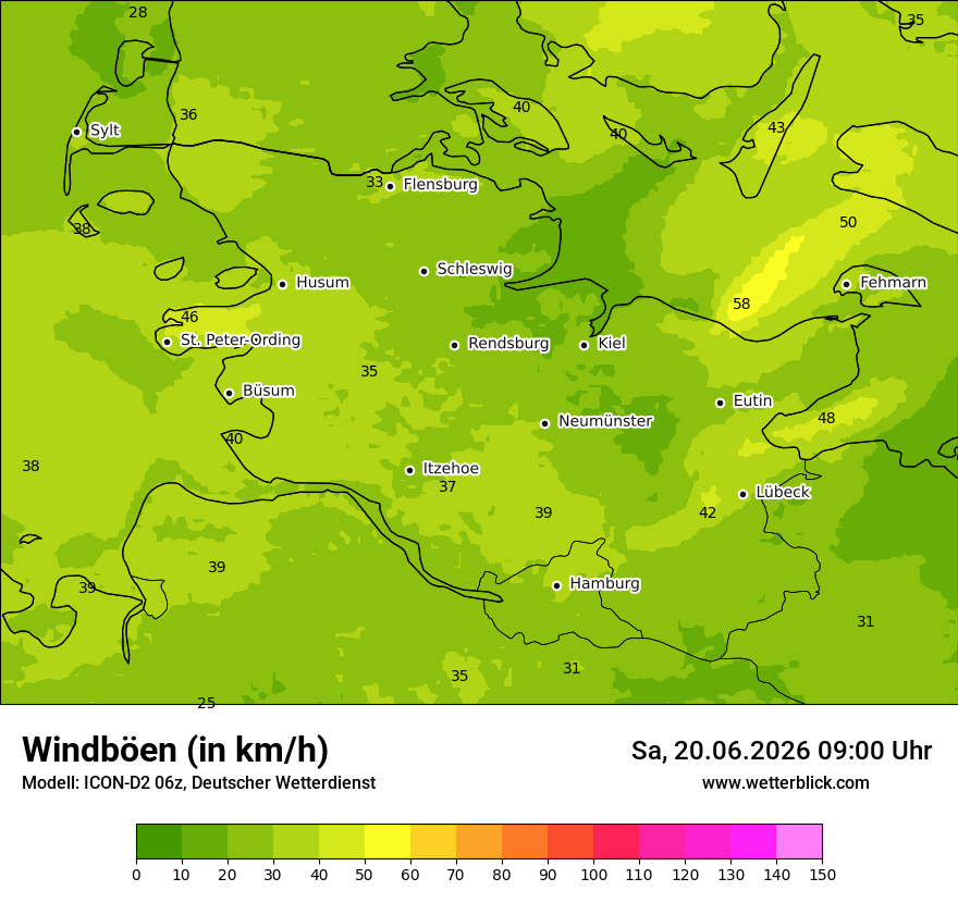 Maximale Windböen