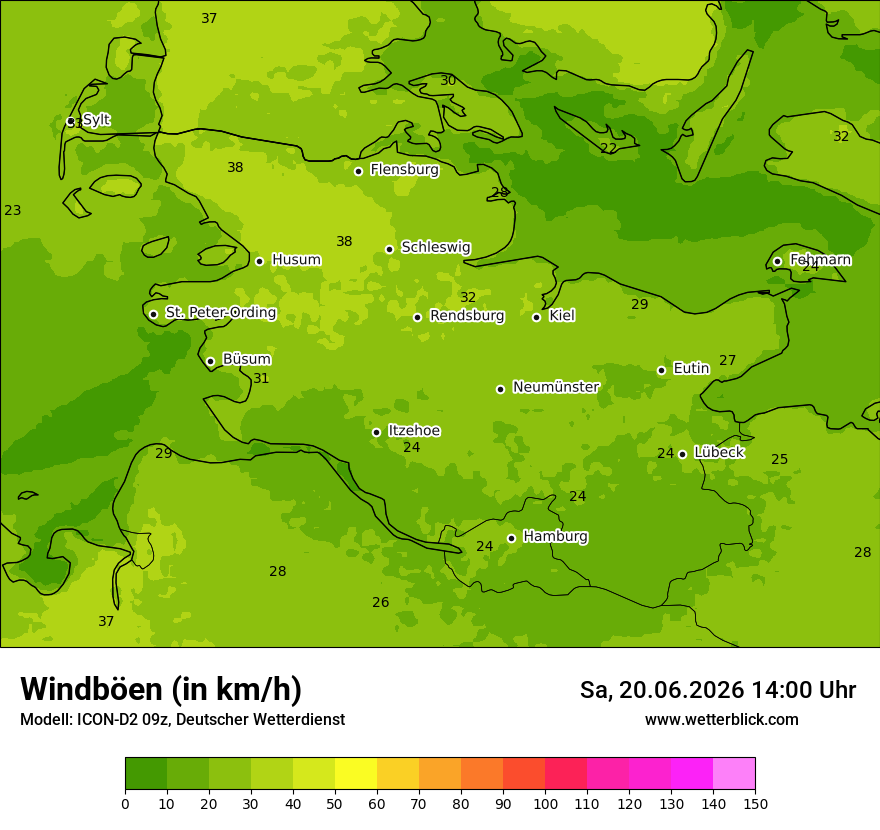Maximale Windböen